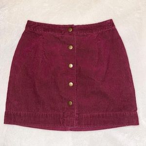 Corduroy mini skirt